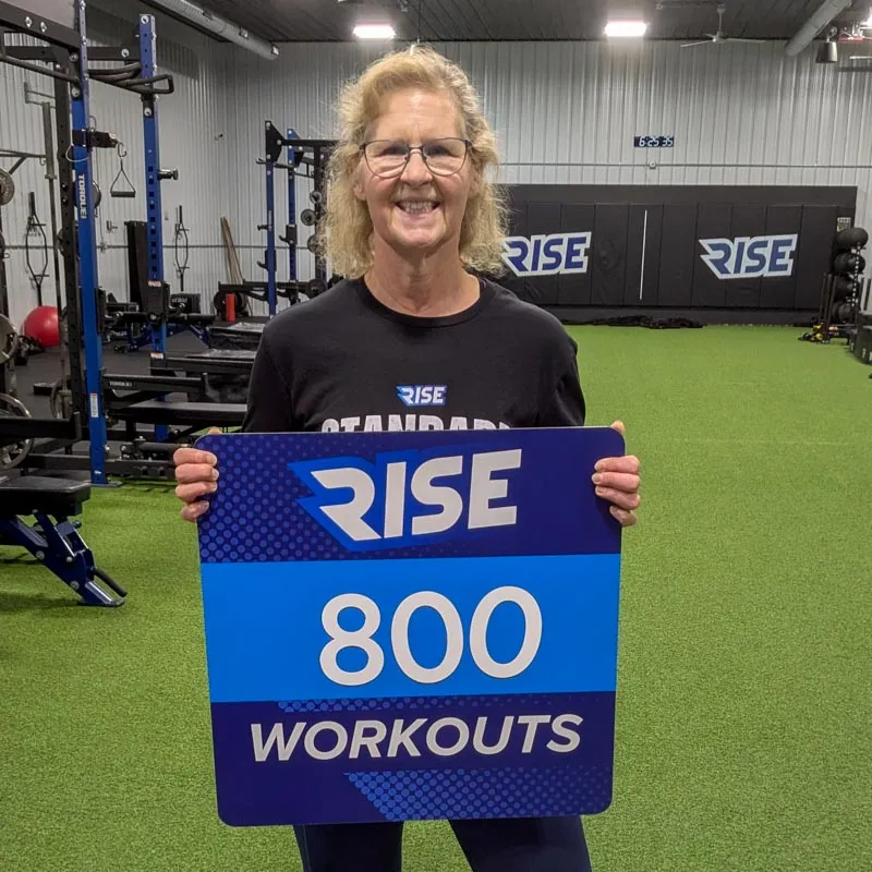 Jennifer M's 800th workout milestone